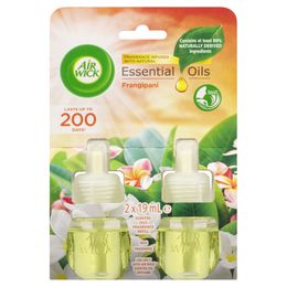 Air Wick Essential Oils Plug In Frangipani Twin Refill